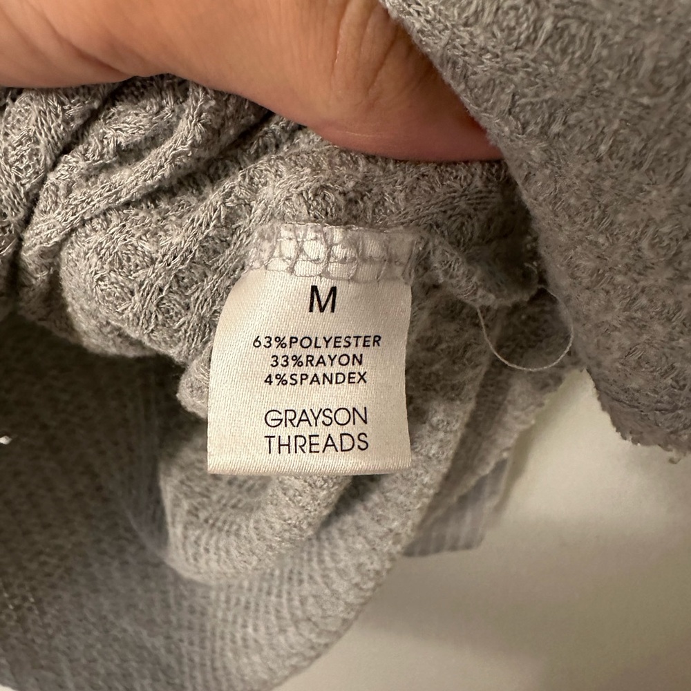 Waffle Knit Hooded Sweatshirt - Namaste - Picture 10 of 10
